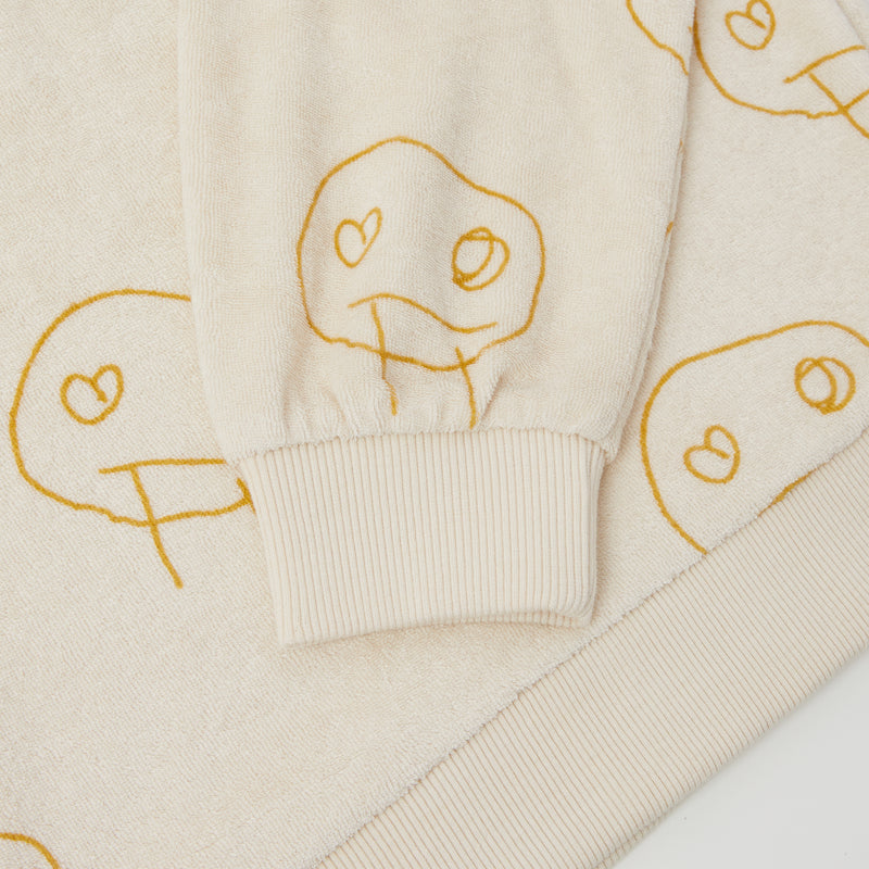 FREDS FACE TERRY TOWEL KIDS SWEATSHIRT