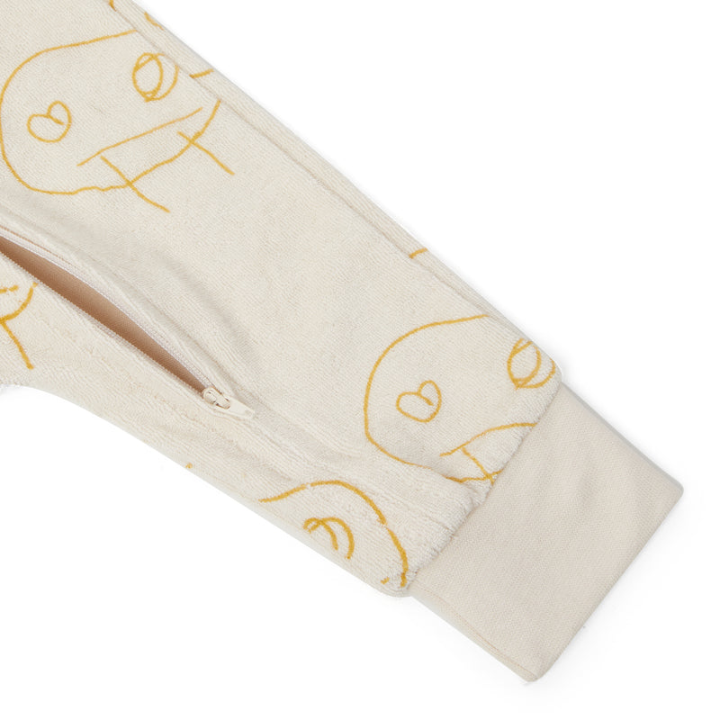 FREDS FACE TERRY TOWEL SLEEPSUIT