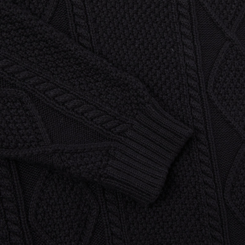 BLACK CABLE KNIT KIDS JUMPER