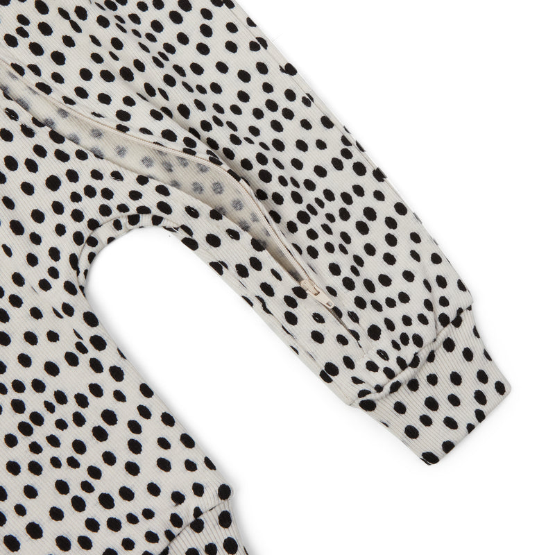 DOT RIB COTTON SLEEPSUIT