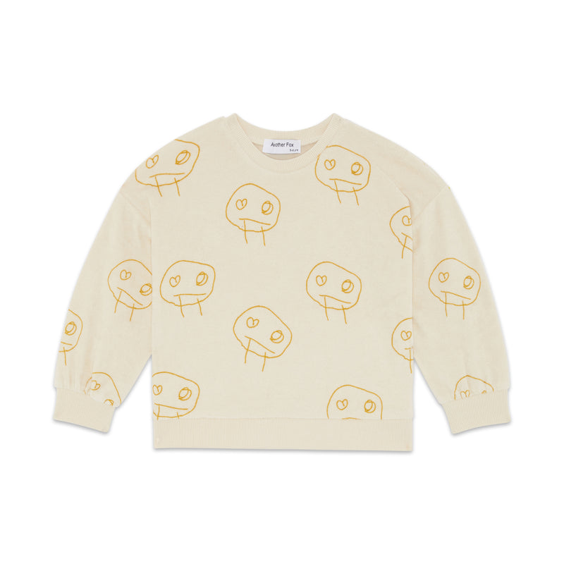 FREDS FACE TERRY TOWEL KIDS SWEATSHIRT