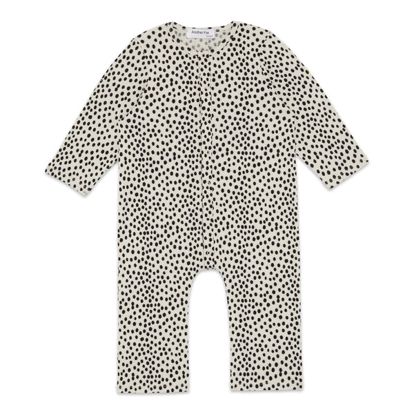 DOT RIB COTTON JUMPSUIT