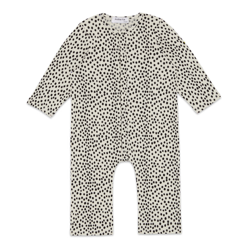 DOT RIB COTTON JUMPSUIT