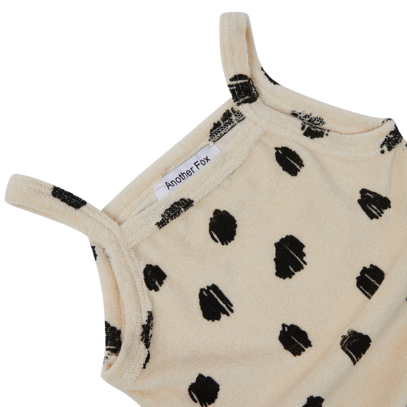 CHEETAH TERRY TOWEL VEST BODYSUIT