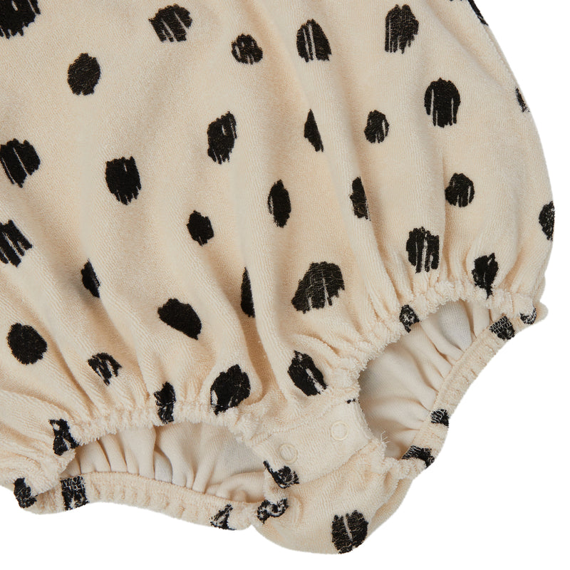 CHEETAH TERRY TOWEL BUBBLE BODYSUIT