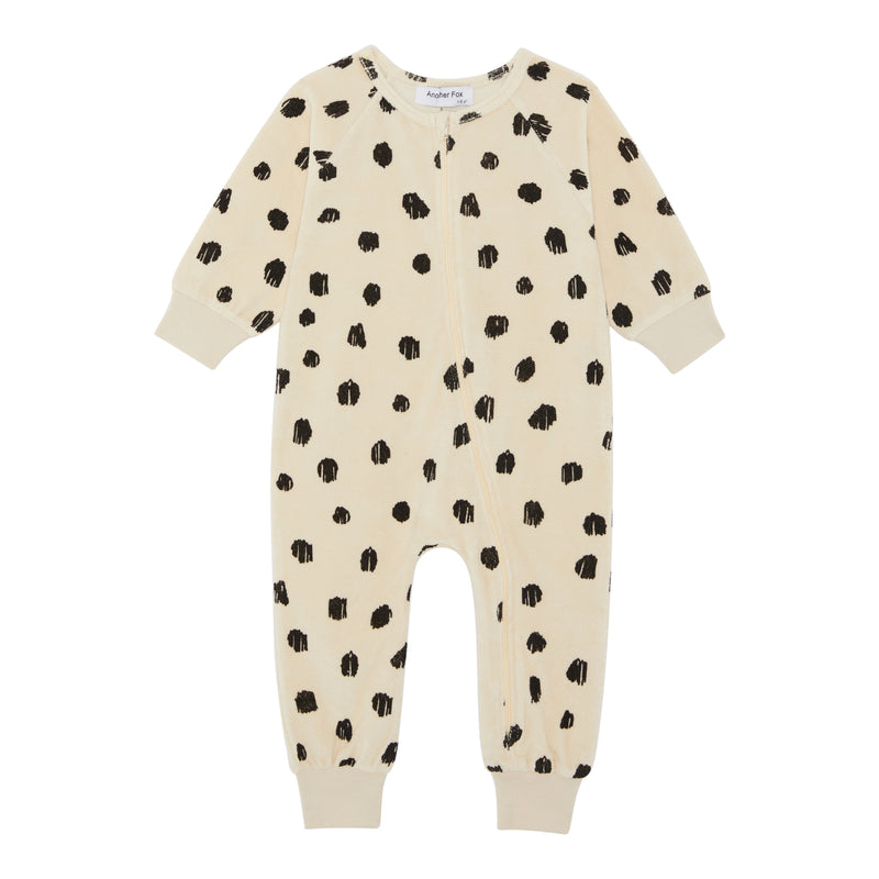 CHEETAH TERRY TOWEL SLEEPSUIT