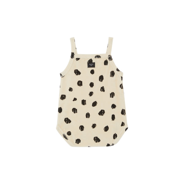 CHEETAH TERRY TOWEL VEST BODYSUIT