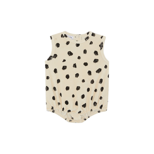 CHEETAH TERRY TOWEL BUBBLE BODYSUIT