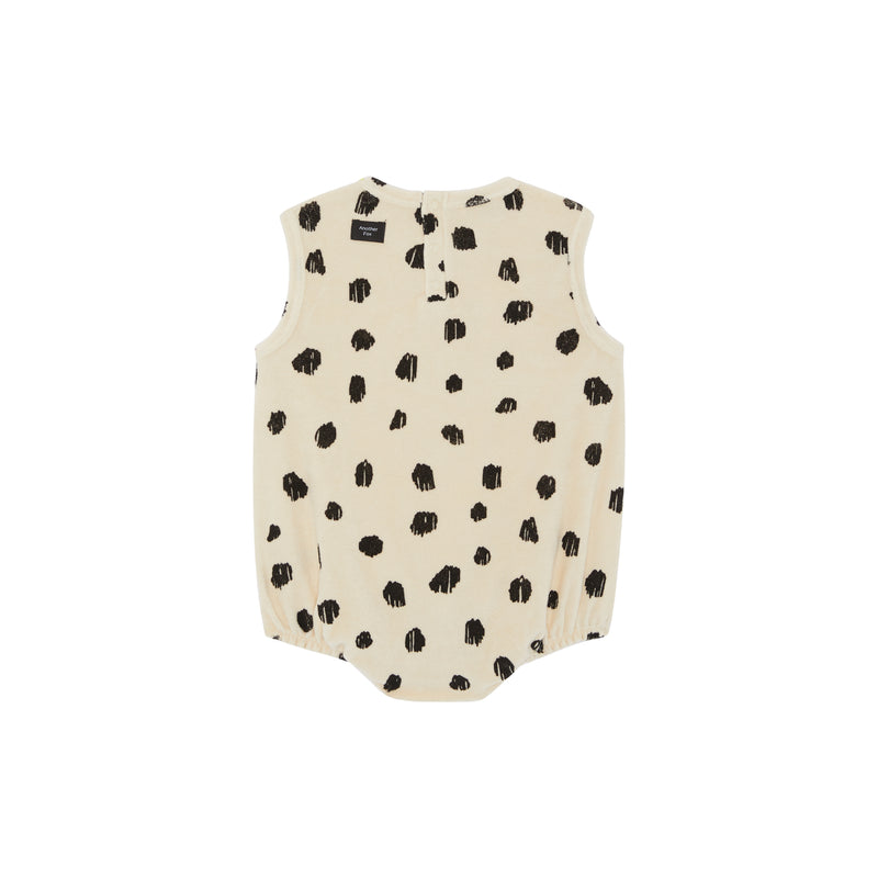 CHEETAH TERRY TOWEL BUBBLE BODYSUIT