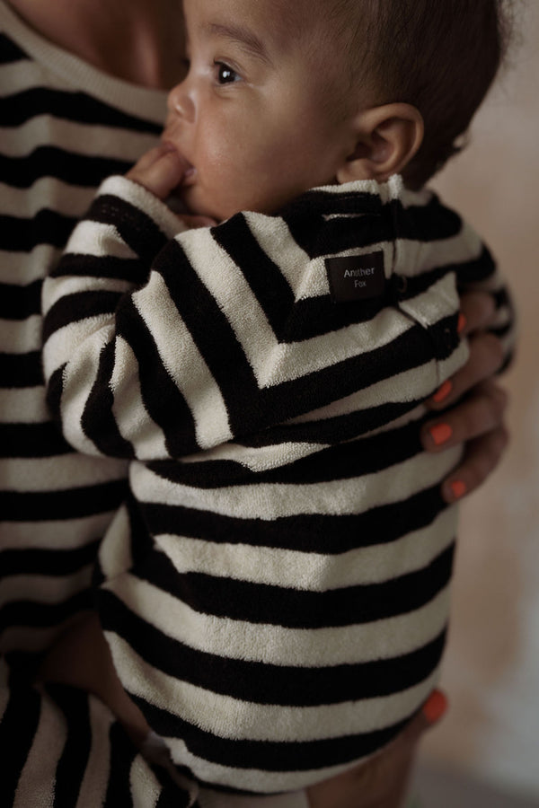 STRIPE TERRY TOWEL BODYSUIT