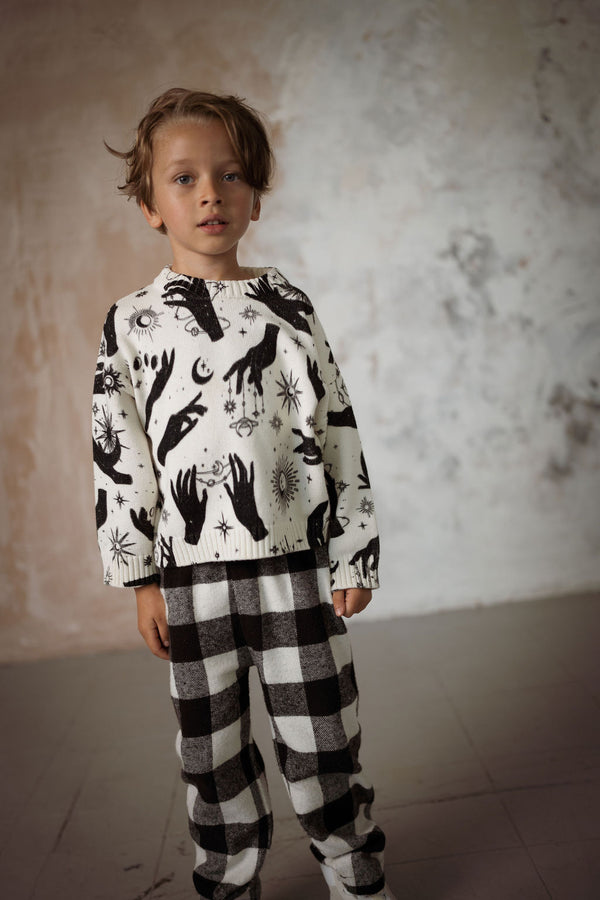 GINGHAM KIDS WOVEN COTTON PANTS