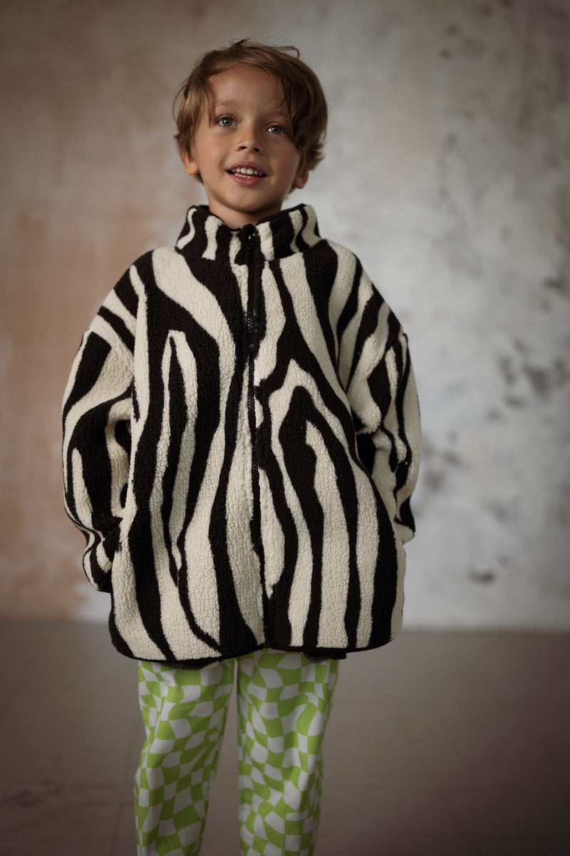 TIGER SHERPA KIDS FUNNEL COAT