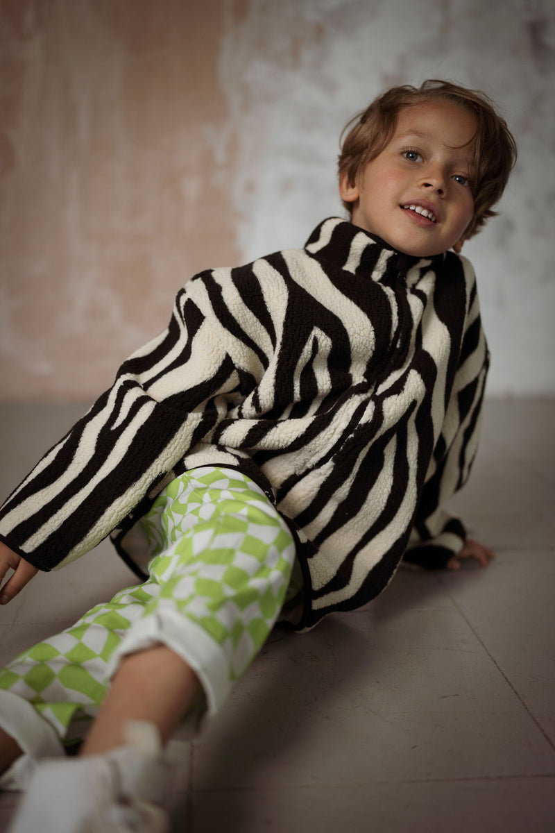 TIGER SHERPA KIDS FUNNEL COAT
