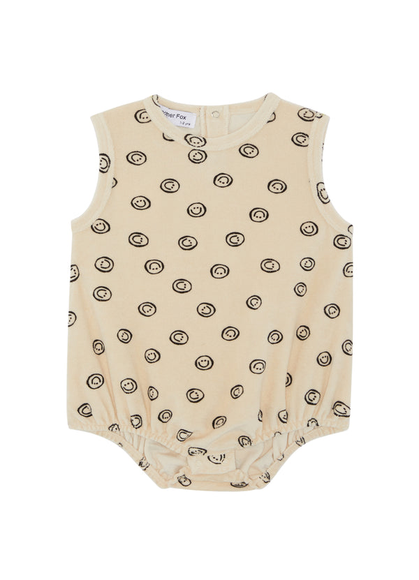 SMILE TERRY TOWEL BUBBLE BODYSUIT