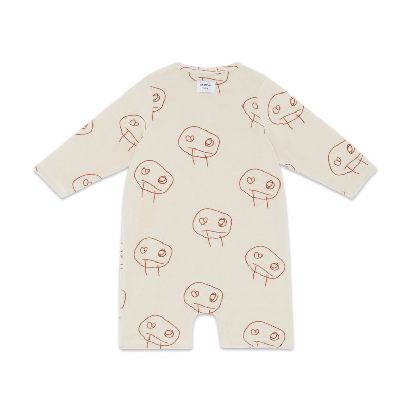 <transcy>抽象的な動物の赤ちゃんロンパース</transcy>