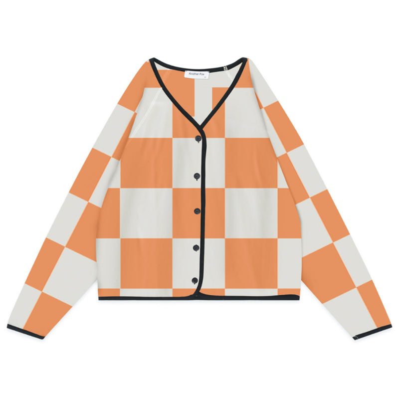 CHECKERBOARD POLAR FLEECE ADULT CARDIGAN